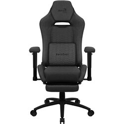 Aerocool ROYALASHBK Premium Ergonomic Chair Gaming Legrest Aeroweave Technology Black