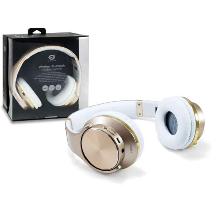 CUFFIE + MICROFONO + ALTOPARLANTI CONCEPTRONIC BLUETOOTH 3.0 MICRO SD GOLD