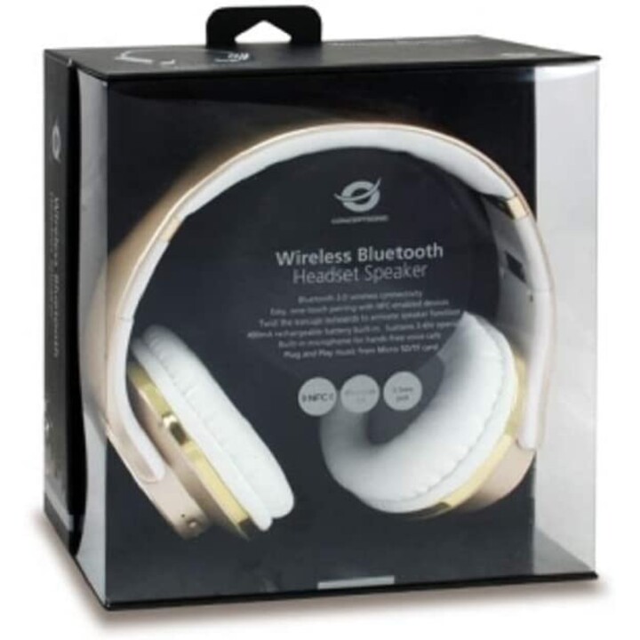 HEADPHONE + MIC + SPEAKERS CONCEPTRONIC BLUETOOTH 3.0 MICRO SD GOLD