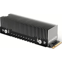 Axagon CLR-M2XT M.2 SSD Carcasa - 2280 M.2 NVMe SSD, Unidad de estado sólido Disipador térmico/Radiador Negro, Gris