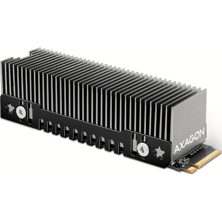 Cooler Passivo SSD Axagon CLR-M2XT M.2 Alumínio - SSD NVMe 2280 M.2, Dissipador de Calor/Radiador de Unidade de Estado Sólido Pr