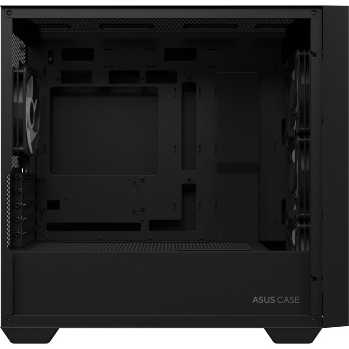 Caja para PC ASUS A21 PLUS TG ARGB microATX, negra, panel frontal de malla
