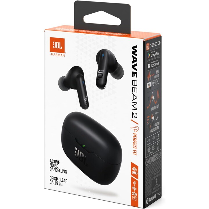 JBL Wave Beam 2 Bluetooth Preto - Auriculares Sem Fios