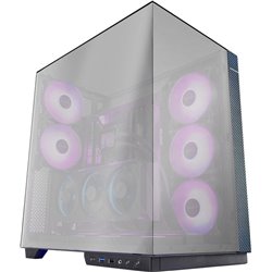 Caja Atx Semitorre Gaming Mars Gaming Mc3gfpro Triple Cristal Cromado Argb Gpu 383mm 1x3.5 3x2.5 Negro