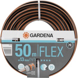 Manguera de jardín Comfort FLEX Schlauch 13 mm (1/2 pulgada), 50 m, 1 pieza, negra, naranja, 18039-20