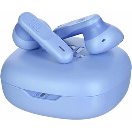 Auriculares Bluetooth JBL Vibe Flex con estuche de carga/8 horas de duración de batería/Azul