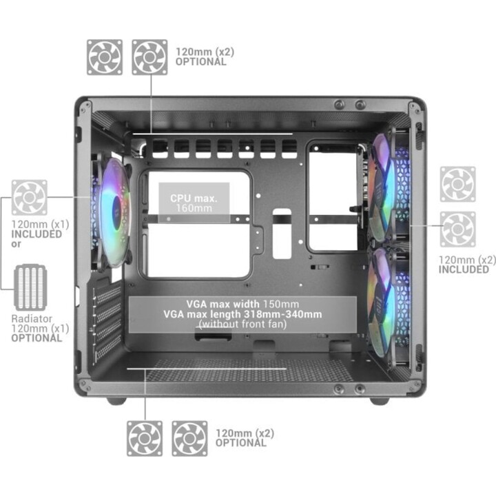 Mars Gaming MC-400 Minitower-Gaming-Gehäuse