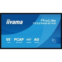 Moniteur interactif tout-en-un Iiyama 55 pouces, Android 14, résolution 3840 x 2160, dalle 4K UHD, 2 ports HDMI + USB-C (DP-ALT)