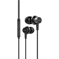 AIWA estm-500bk black diamond in-ear headphone aluminum housing 10mm driver with magnet n40 yd