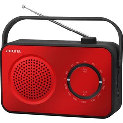 Aiwa Radio AM-FM de sobremesa R-190RD, color rojo