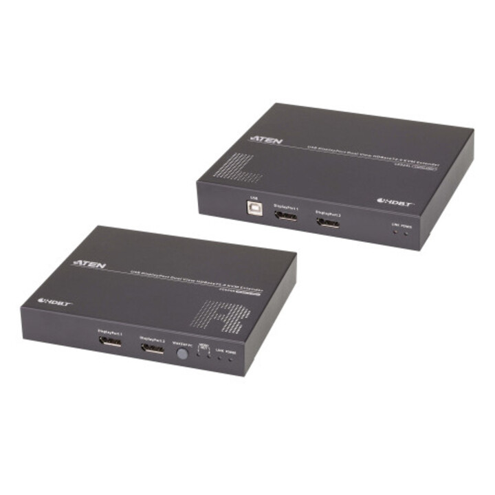 Extensor KVM USB Aten Dual View Displayport HDBASET™ 2.0 (4K a 100 M para visualização única)