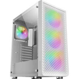 Torre PC Mars Gaming MC-F ARGB Semi Tower Cristal Templado USB 3.2 Blanca