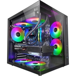 Torre PC Mars Gaming MCV-ONE Caja Gaming ATX Doble Cristal Templado Ventilador Trasero FRGB 12cm