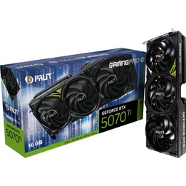Scheda grafica|PALIT|NVIDIA GeForce RTX 5070 Ti|16 GB|GDDR7|256 bit|PCIE 5.0 16x|GPU 2295 MHz|Triplo slot Ventola dissipatore|NE