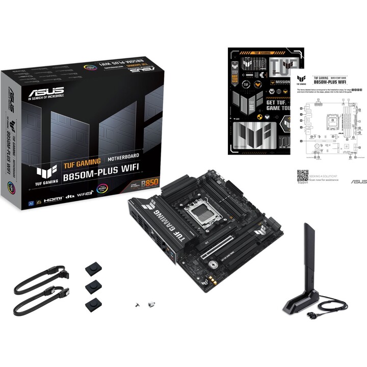 Scheda madre|ASUS|AMD B850|SAM5|Micro-ATX|Memoria DDR5|Slot di memoria 4|GAMINGB850M-PLUSWIFI7