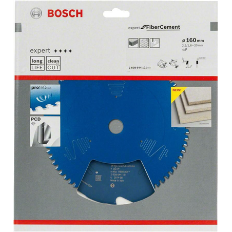Hoja de sierra circular BOSCH Expert para fibrocemento, 160 x 20 x 2,2 mm, 4 dientes