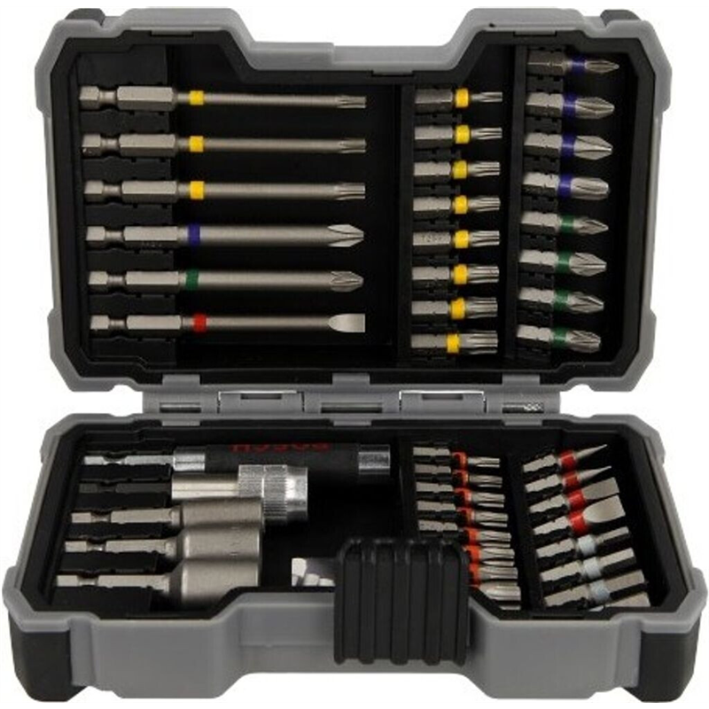 Conjunto de bits e soquete Bosch, 43 peças, 25 mm, 75 mm