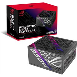 Fonte de Alimentação Asus ROG-Strix-850P-Gaming 850 W 20+4 Pinos ATX ATX Preta