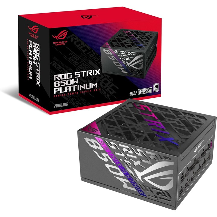 Asus Rog -strix-850p-gaming Unidad De Fuente De Alimentación 850 W 20+4 Pin Atx Atx Negro