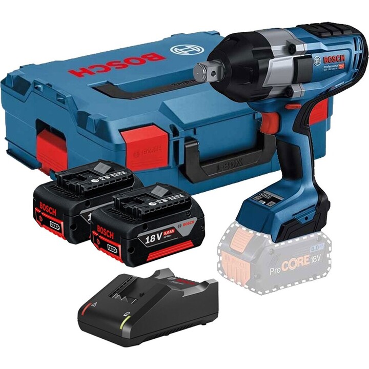 BOSCH 06019J8522, GDS 18V-1050 H BITURBO Juego de llaves de impacto de 3/4 pulgadas, azul/negro