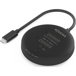 USB 3.2 Gen2 Type-C Dock for M.2 NVMe SSD Aisens ASDS-2M2N05-BK/ Gray