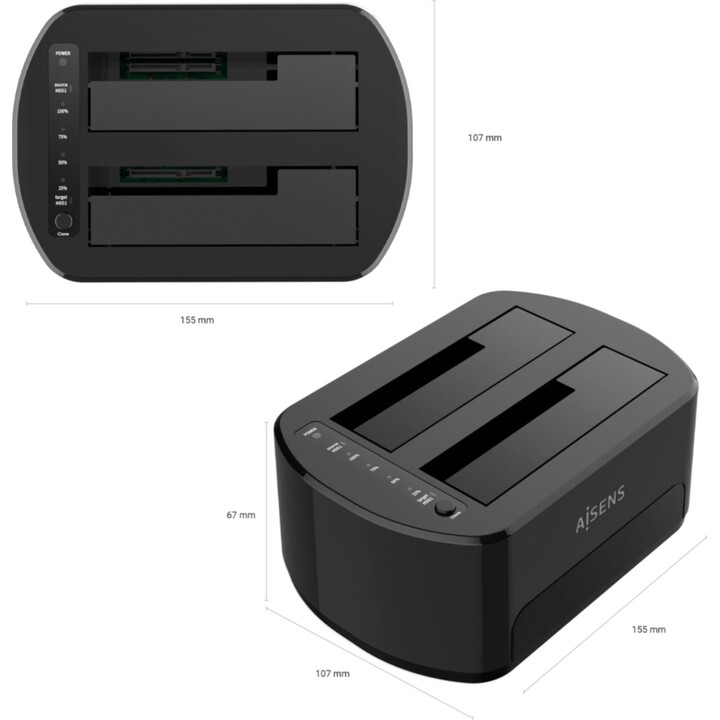 Docking Station para discos rígidos Aisens ASDS-D03B