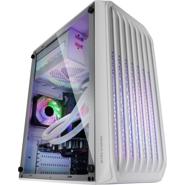 Mars Gaming MC-S2 Mini Tower Gaming Case/ White