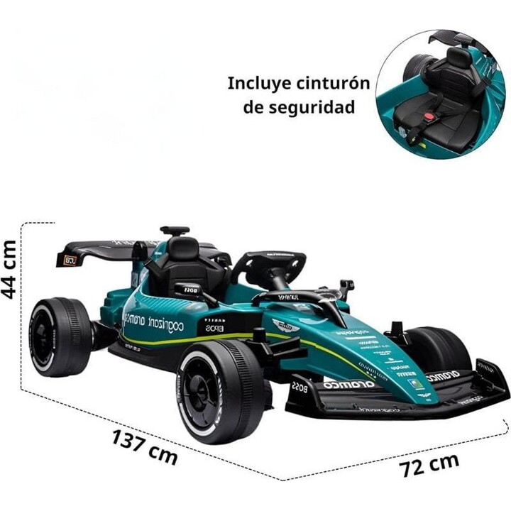 Coche de carreras F1 24V verde - Coche eléctrico para niños
