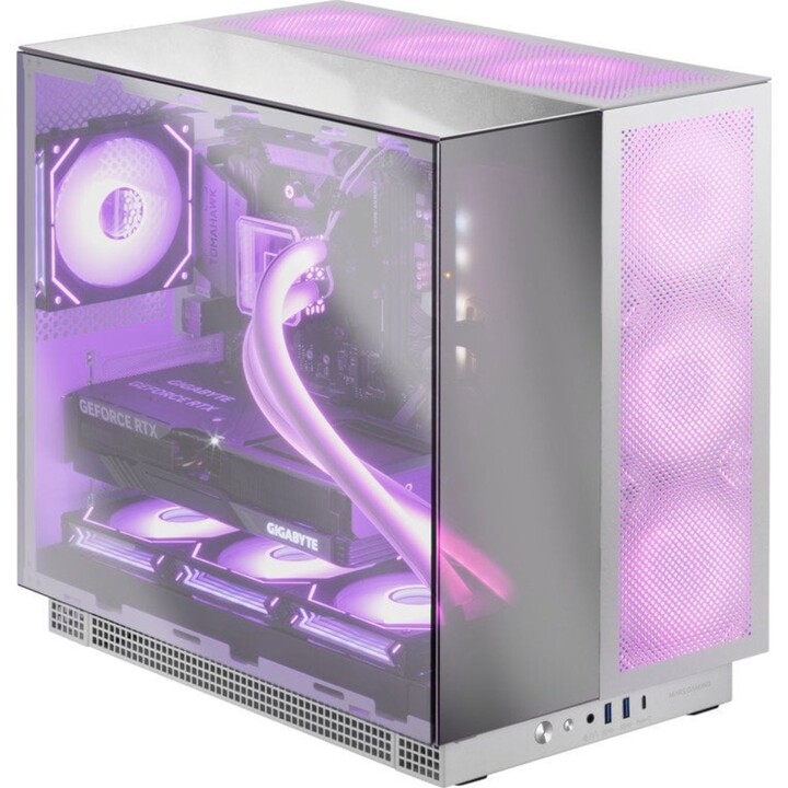 Mars Gaming MC-NOVA3 Gaming Tower Box / Branco e prata