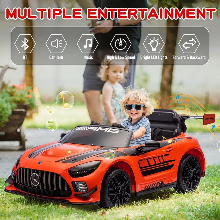 Mercedes AMG GT3 Orange Elektroauto für Kinder
