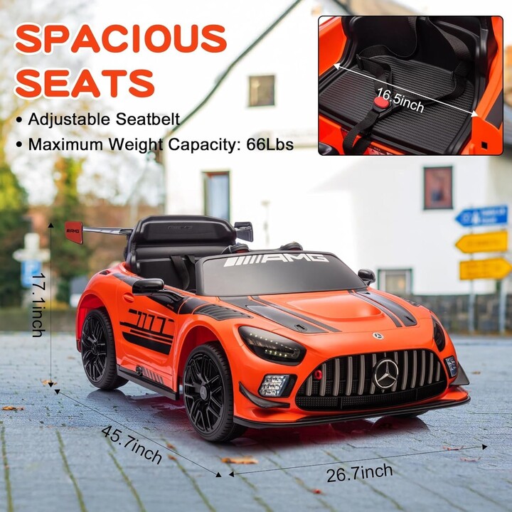 Mercedes AMG GT3 Orange Elektroauto für Kinder