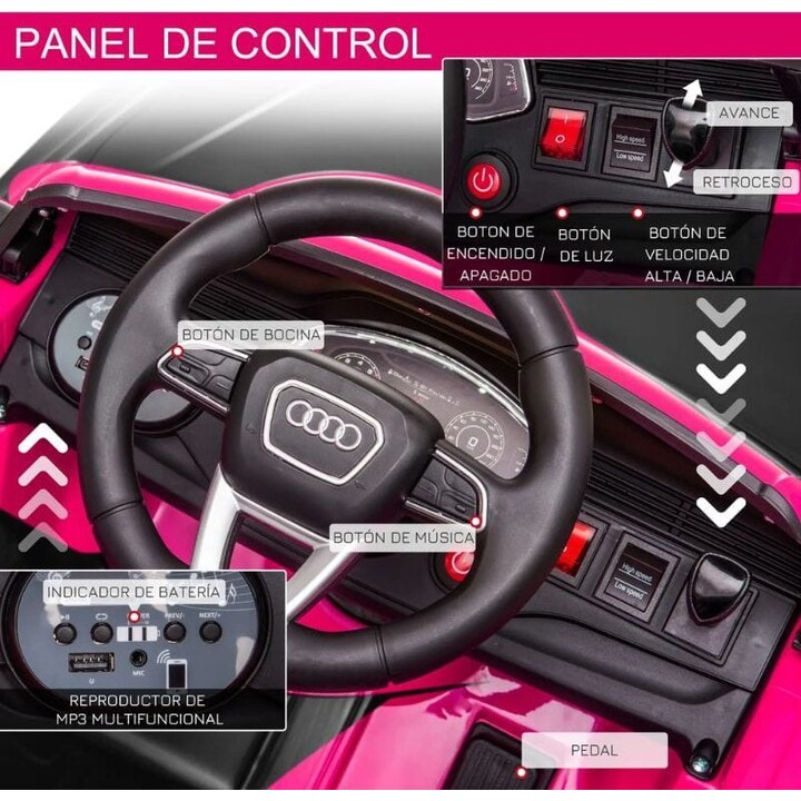 Audi RS Q8 12V Pink - Elektroauto für Kinder