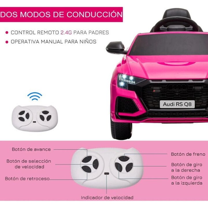 Audi RS Q8 12V Pink - Elektroauto für Kinder
