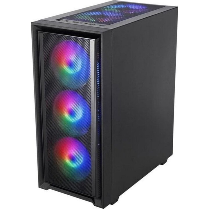 Torre PC Mars Gaming MC-AIR Caja Gaming ATX 4x Ventiladores FRGB 12cm Frontal Mesh Cristal Templado