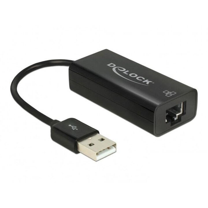Adaptateur DeLOCK USB 2.0 Type-A mâle vers RJ45 femelle