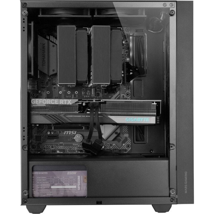 Torre PC Mars Gaming Mc-pmax Caja Atx 4x Ventiladores Fdb Frontal Mesh Cristal Templado Doble Cámara