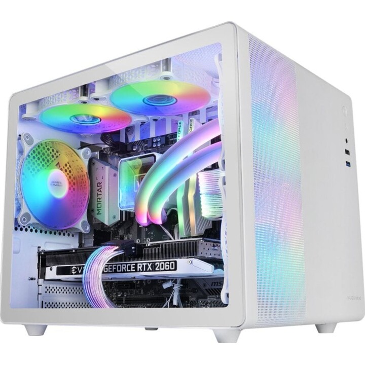 Mars Gaming MC-400/ Weißes Minitower-Gaming-Gehäuse