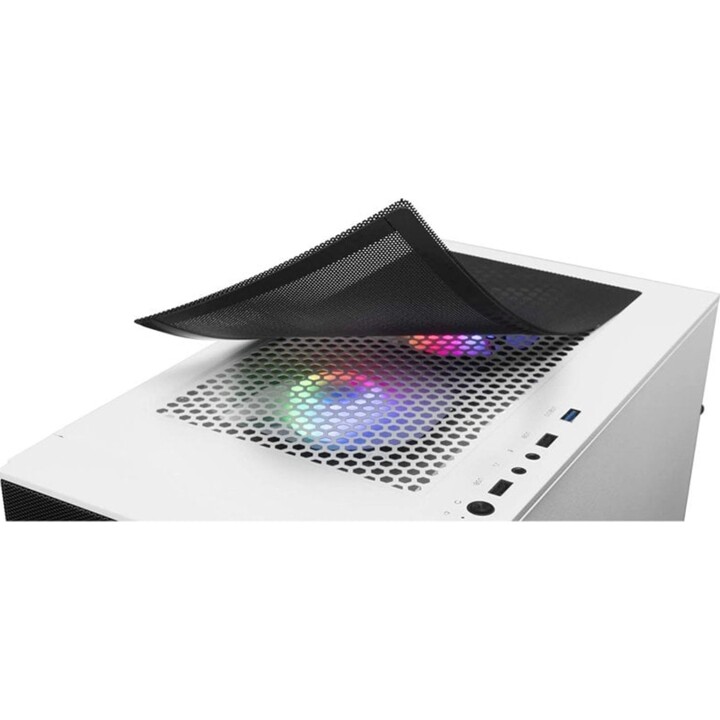Mars Gaming MCZ, Caja PC Gaming Micro-ATX/Mini-ITX, Compacta con 2 Ventiladores FRGB, Frontal Mesh, Blanca