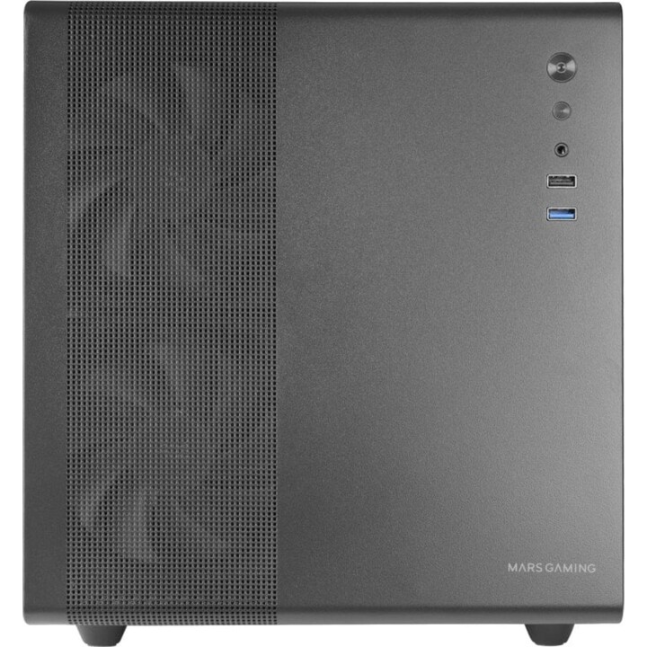 Mars Gaming MC-MPRO, Caja Profesional Compacta Micro-ATX, Ventana Lateral Completa, 3X Ventiladores 120mm, Negra