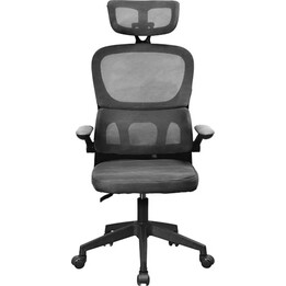 Mars Gaming MGCERGOPROBK Ergonomischer Stuhl mit atmungsaktivem Netzgewebe und Lendenwirbelstütze, Grau