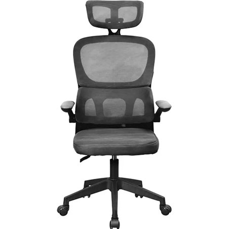 Silla Ergonómica Mars Gaming Mgcergoprobk Malla Transpirable Soporte Lumbar, negra