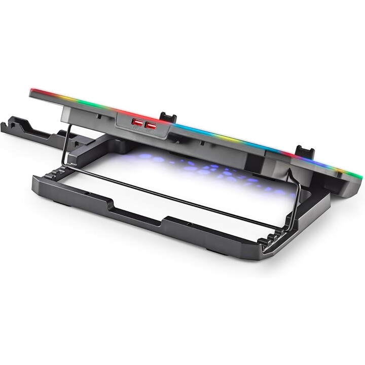 Base de refrigeracion para portatiles ngs hero stand hasta 15,6" 6 ventiladores pantalla lcd soporte