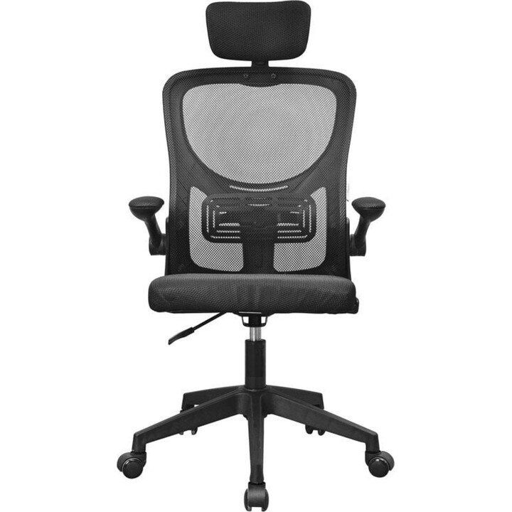 Chaise ergonomique Mars Gaming MGCERGOPLUSBK, noire, maille respirante, appui-tête et accoudoirs