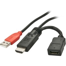 HDMI 1.4 M/F Power Injector Adapter with USB A Socket