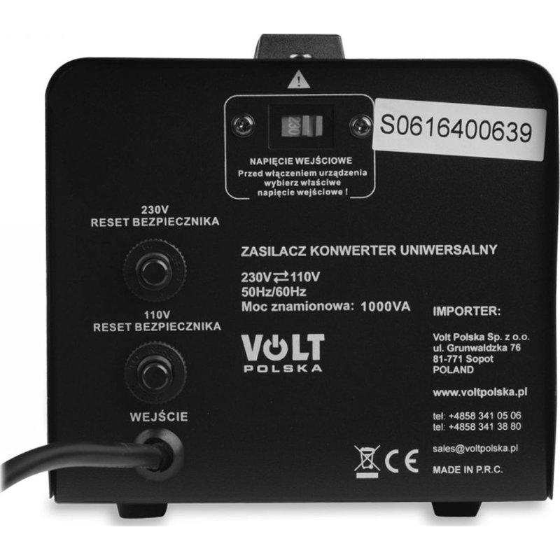 VP 1000 KONVERTER 230VAC/110VAC NAPIĘCIA