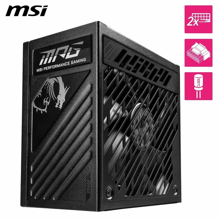 Fonte de alimentação MSI MPG A850GS 850 W PCIE5 80+ Gold (306-7ZPFZ11-CE0)