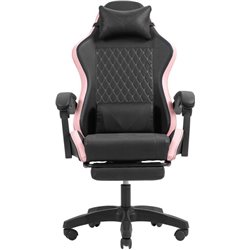 Fauteuil de jeu inclinable Mars Gaming MGCXBpk noir et rose avec accoudoirs réglables et repose-pieds