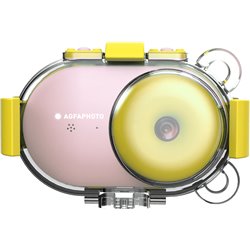 AgfaPhoto Realikids CAM câmera esportiva digital à prova d'água/16MP/rosa/inclui cartão micro SD de 8GB