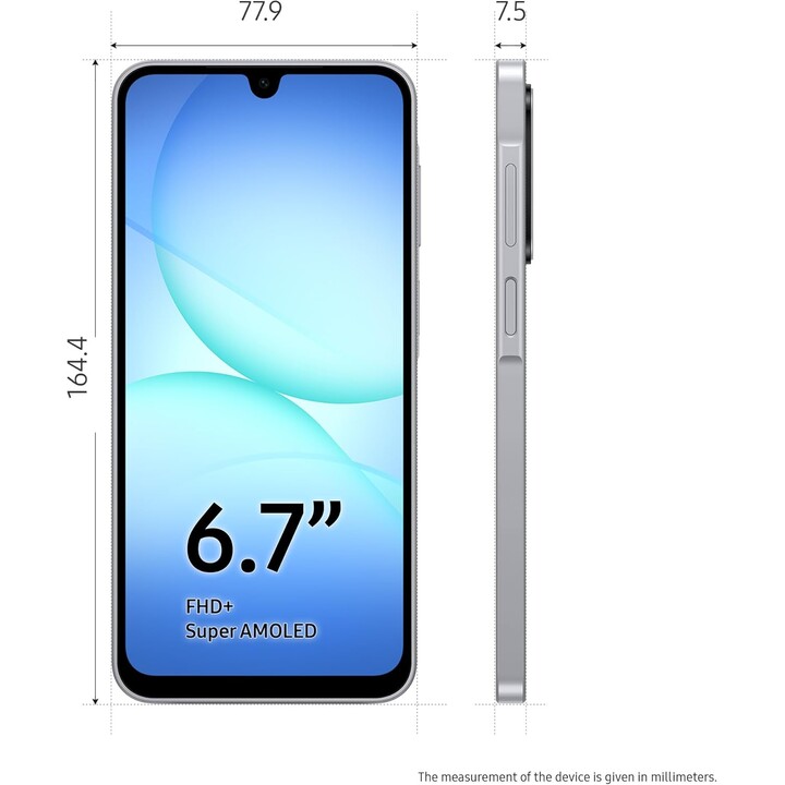 Samsung Galaxy A17 5G, 4GB RAM 128GB, AI Smartphone, Slim 7.5mm Frame, 50MP, 5000 mAh, Gray