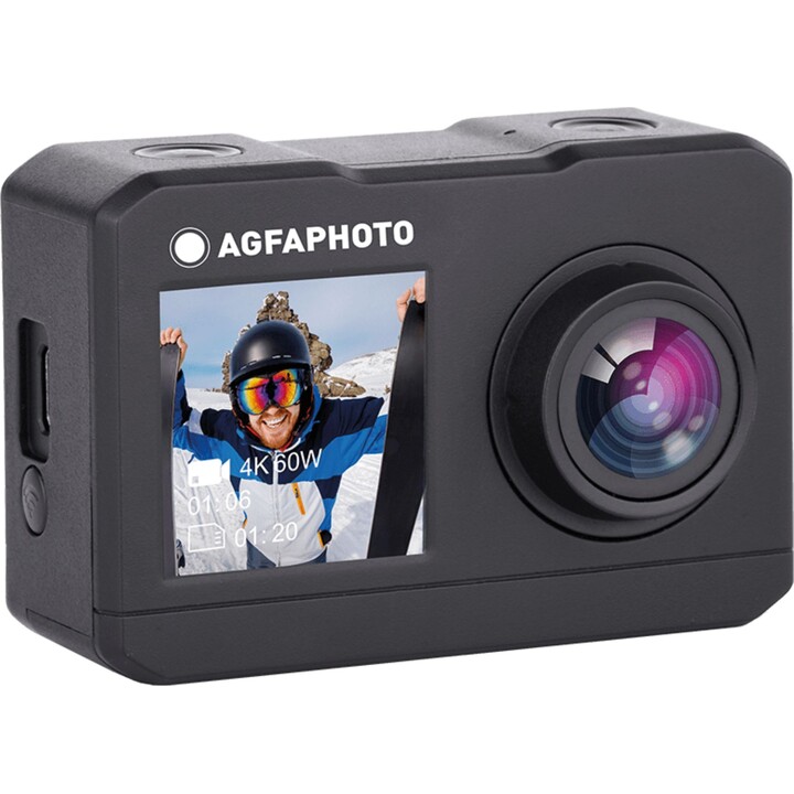 Cámara de acción AgfaPhoto Realimove AC7000 Pantalla dual 2.7K, 16 MP